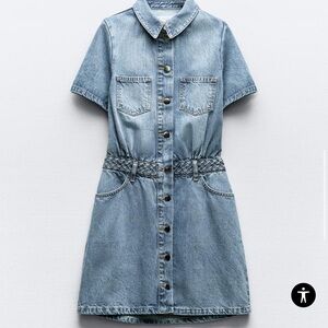Denim mini dress from Zara *Never Worn*